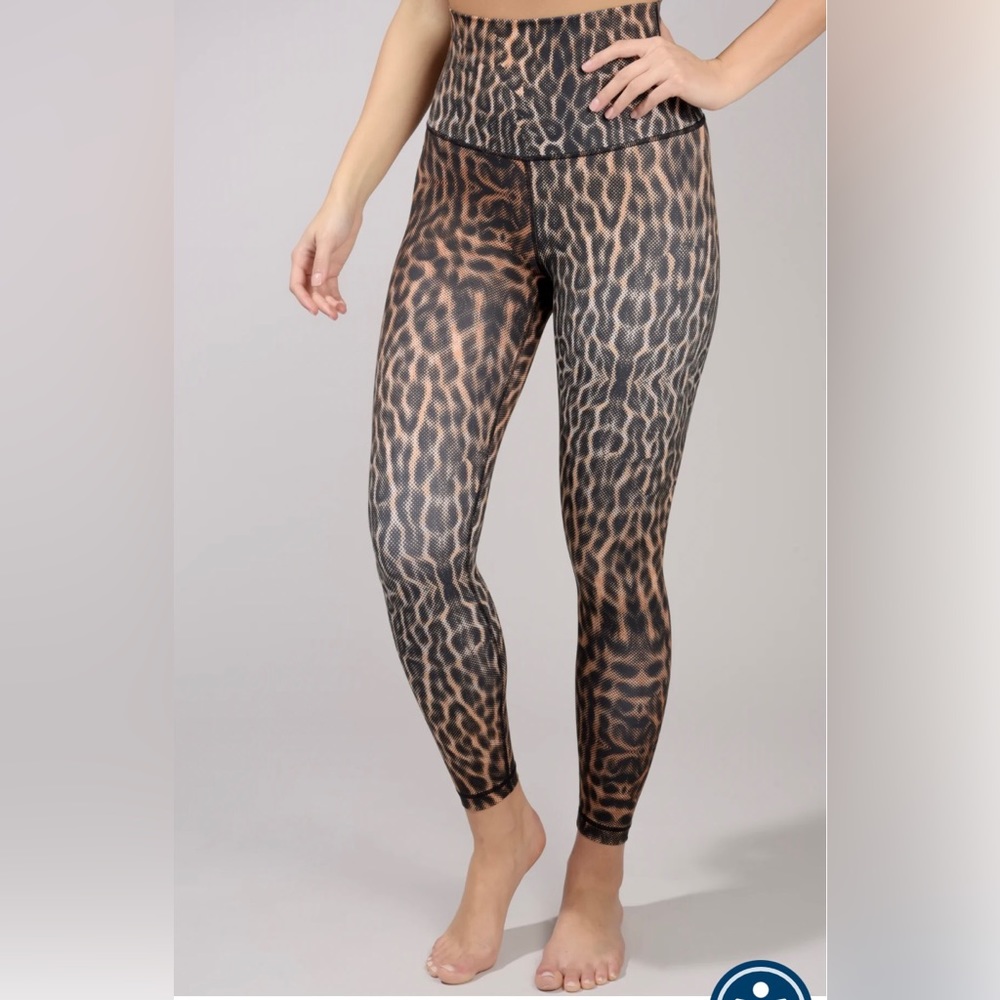 Yogalicious Lux Super High Rise Ankle Length Animal Print Leggings Size S NWT